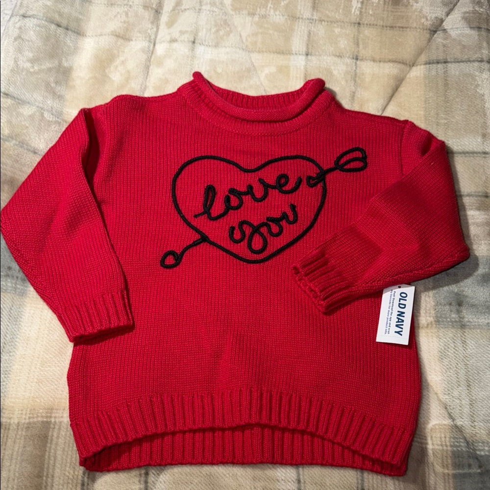 Old Navy Red Heart Sweater